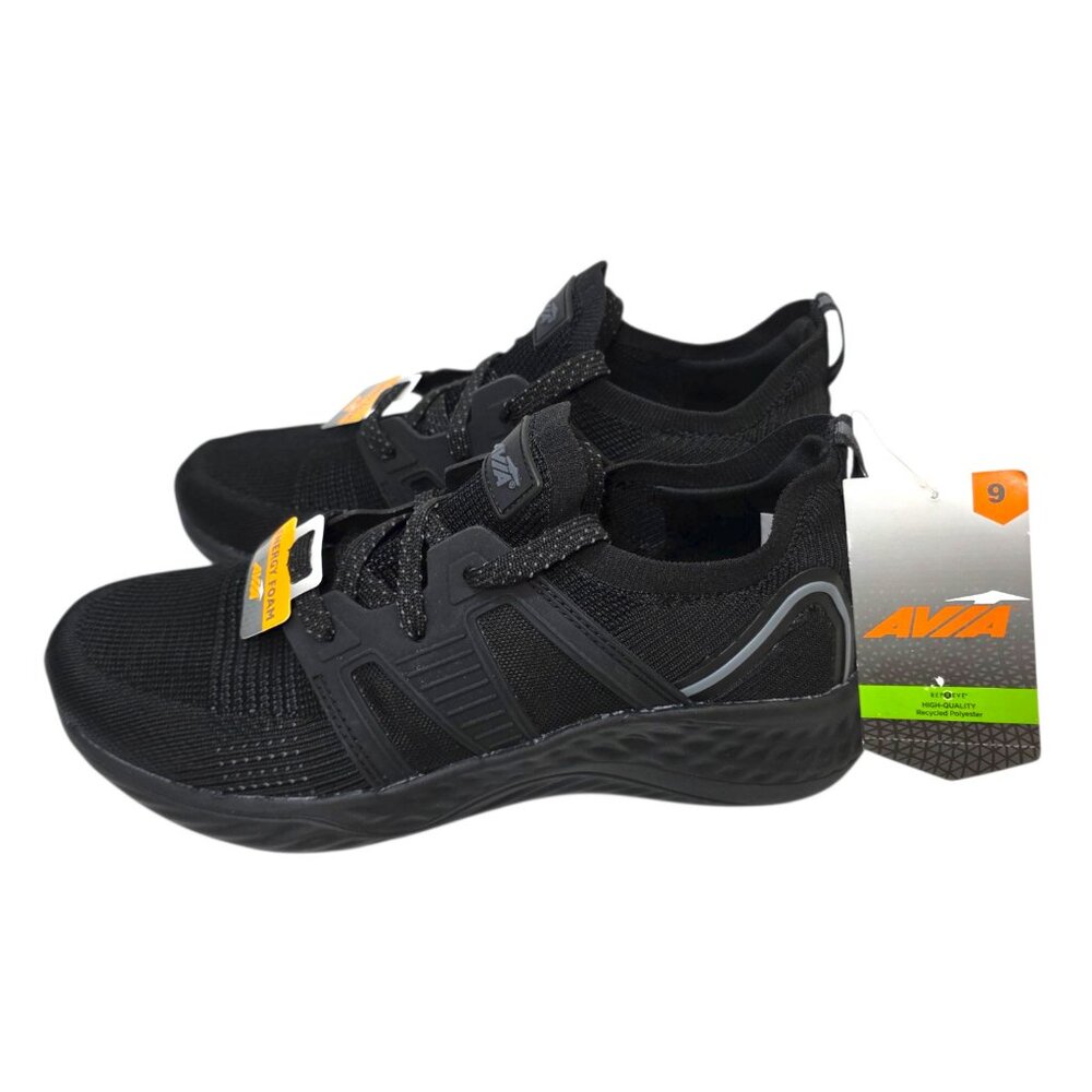 Avia Comfortable Sneakers Sequence Athletic Ultra-lightweight Men's Size 9 Black